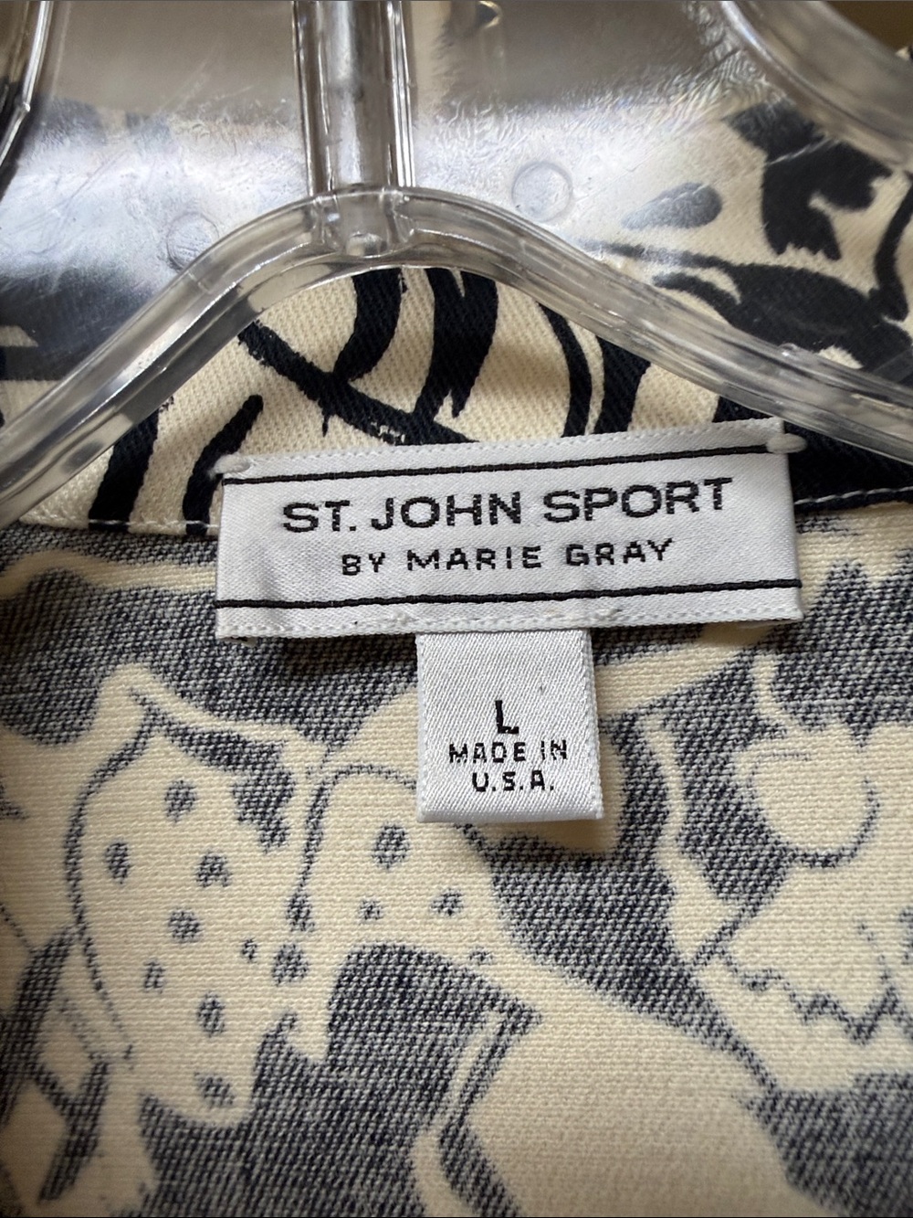 St John Sport Black and White Printed Jacket - Picture 5 of 5